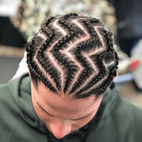 Zig Zag Braids for Men